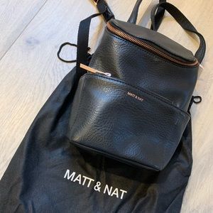 Black Matt & Nat BRAVESM SMALL VEGAN BACKPACK - PURITY